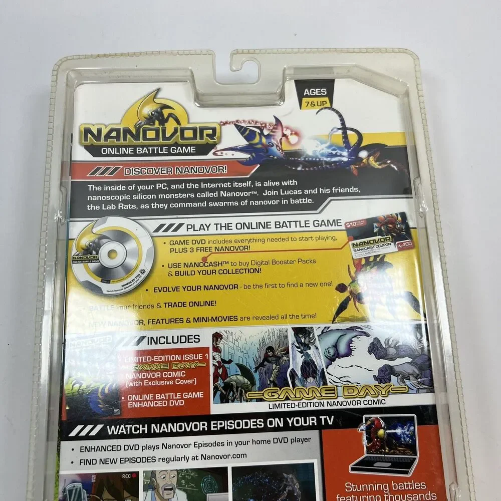 Nanovor Animated Online Battle Enhanced Game DVD & #1 Limited Comic Book NIP